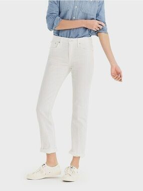 J. CREW White Boyfriend Jeans